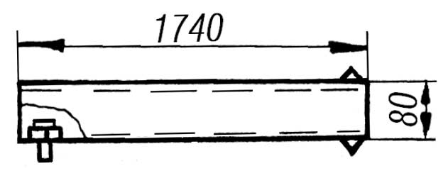 Распорка кабельростов Р22 - габаритная схема