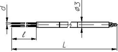 Рис.1. Габаритный чертеж преобразователя термоэлектрического ТПП-1888, ТПР-1888