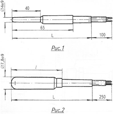 Рис.1. Габаритный чертеж термопреобразователя сопротивления ТСП-1790