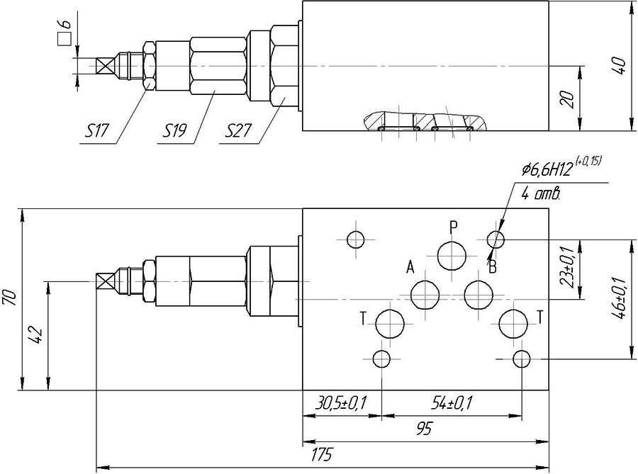 Конструктивная схема клапана КПМ 10/*БА